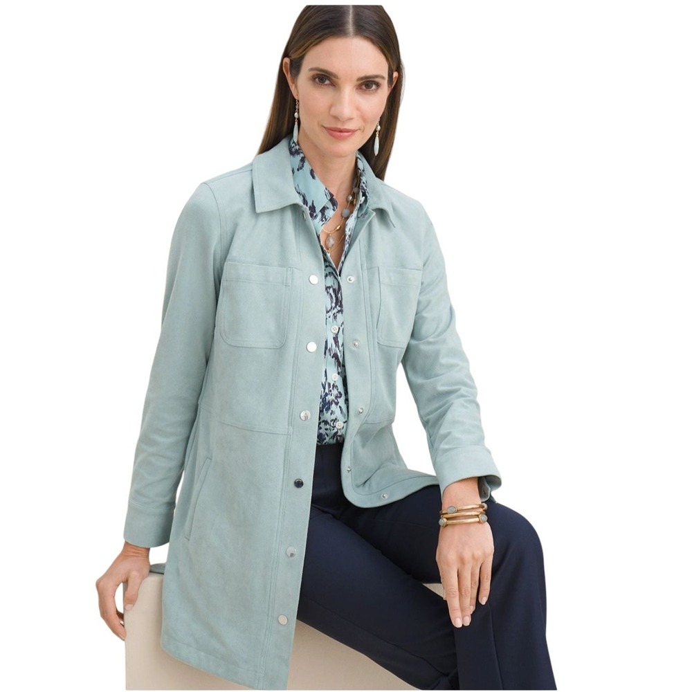 Harve Benard Blazer Jacket Womens‎ Size 10 Blue 100% Polyester Preppy Office - Picture 2 of 13